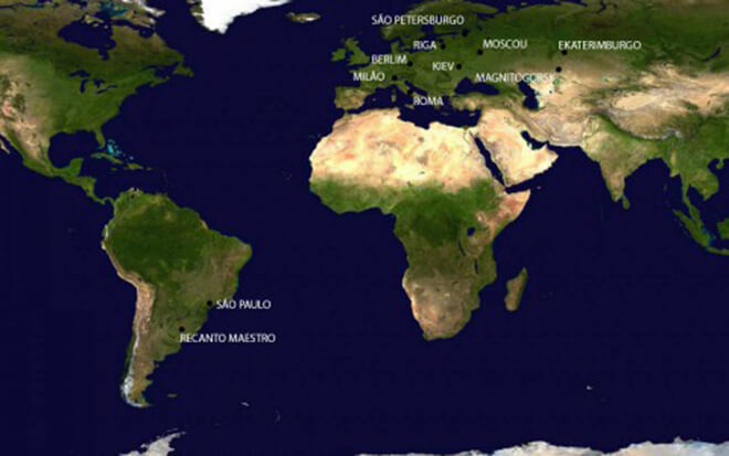 AMF - Ontopsicologia no Mundo - Mapa Centros FOIL