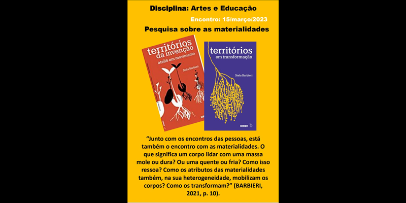 Disciplina Artes e Educação do Curso Licenciatura em Pedagogia realiza atividades práticas manuais!