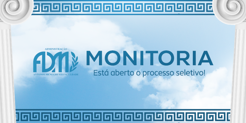 As inscrições para a Monitoria ADM estão abertas! 