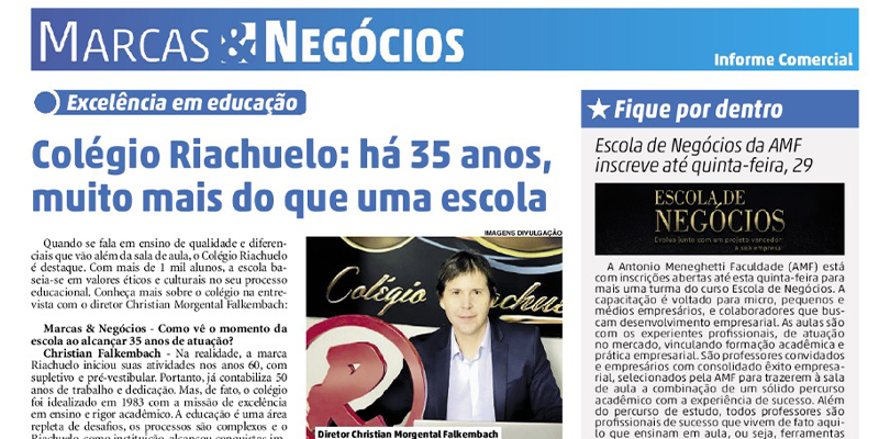AMF é notícia no Jornal “Diário” de Santa Maria-RS