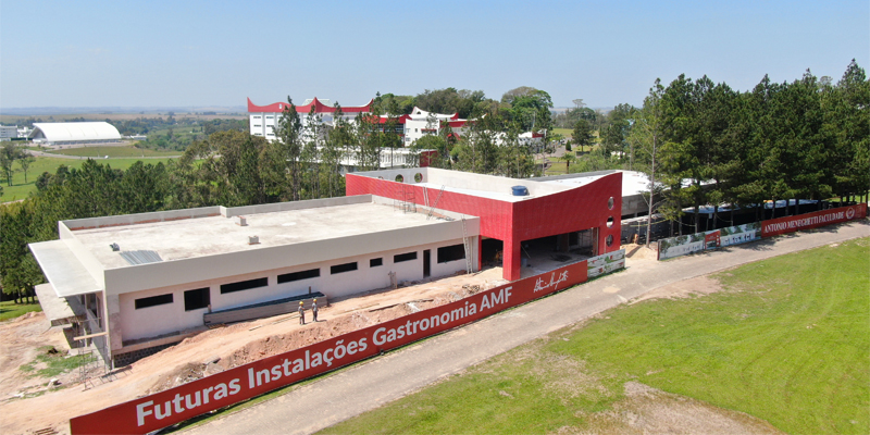 Obras do prédio de Gastronomia da AMF seguem em ritmo acelerado!