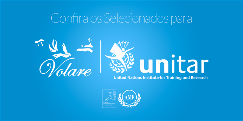 Confira os selecionados para a disciplina internacional da Unitar e do projeto Volare